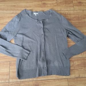 Croft & Barrow Grey Essential Cardigan